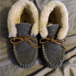 Tonka Gray and Tan Moccasins